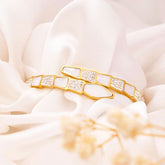 White Enamel Snake Bracelet